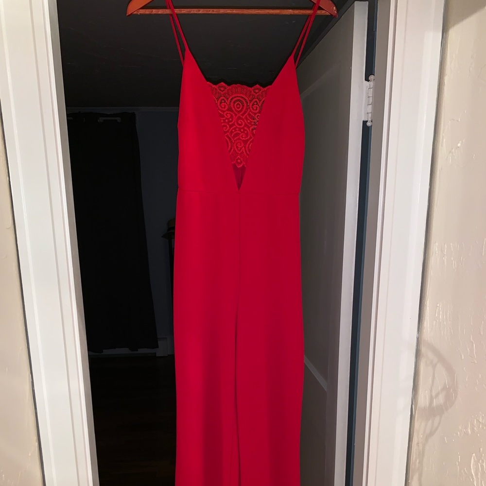 S Windsor Store jumpsuit. Super long and cute!